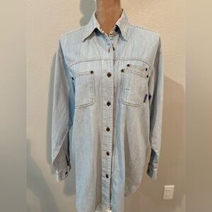 Erika Classics Clothing Co Blue Striped Button-Up Shirt